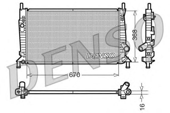 Купить DENSO DRM10075 Радиатор