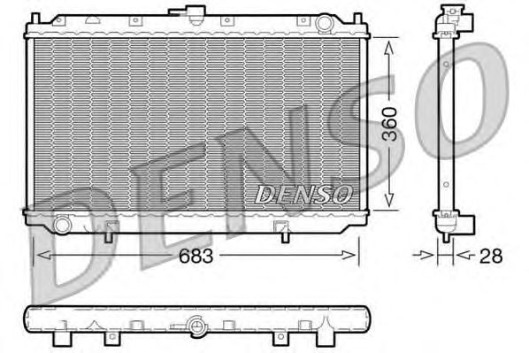Купить DENSO DRM46010 Радиатор охлаждения двигателя DRM46010