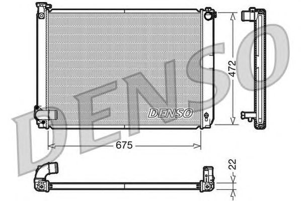 Купить DENSO DRM51005 Радиатор охлаждения двигателя DRM51005