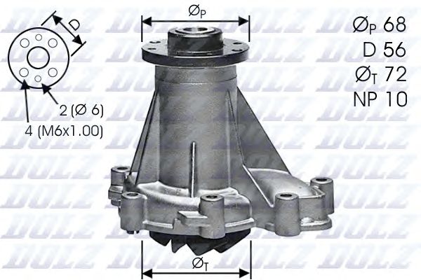 Купить DOLZ M276 Насос водяной MERCEDES E124 250 D/TD /Autom. /300 D/TD 88-96, 93-96, C202 250 C250 TD, E210 300 E300 TD /SW 98-