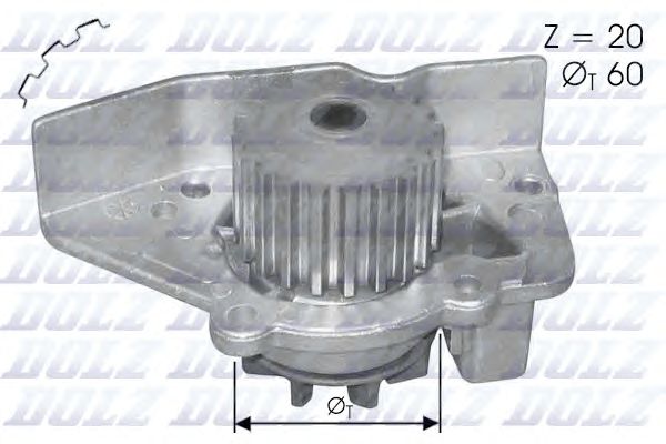 Купить DOLZ N406 Насос водяной PEUGEOT 306/406/SW 1.8i 16v 96-, CITROEN Xantia/Xsara 1.8i 95-