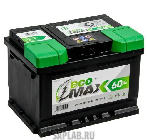 Купить ECOMAX 560409054 Аккумулятор EcoMax 6СТ-60.0 (560 409 054) низкий