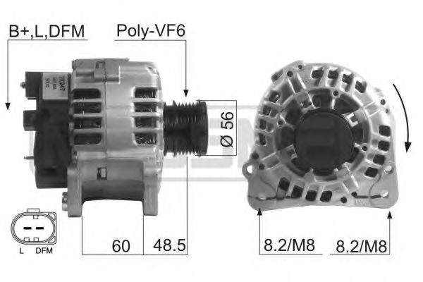 Купить ERA 210247 Генератор AUDI/VW 98-05 120A 210247