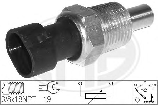 Купить ERA 330117 Датчик температуры ОЖ OPEL 330117
