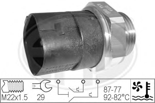 Купить ERA 330283 Датчик включения вентилятора VW T4 330283