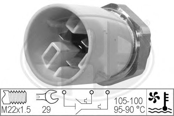 Купить ERA 330300 Датчик включения вентилятора OPEL ASTRA F/OMEGA B 330300