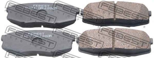 Купить FEBEST 0101GRJ200R колодки дисковые задние! с антискрип. пласт.\ Toyota Land Cruiser 4.7 V8/4.5D V8 08>