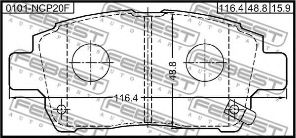 Купить FEBEST 0101NCP20F колодки дисковые передние!\ Toyota Corolla 1.4/1.6WT-i 01-02