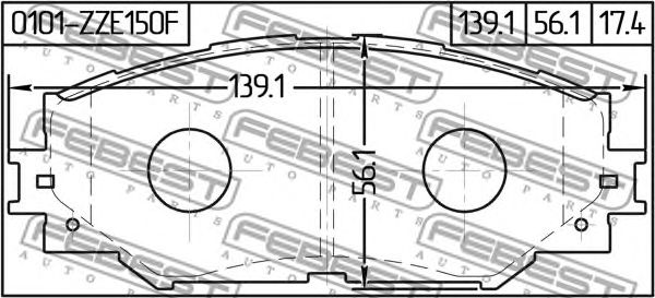 Купить FEBEST 0101-ZZE150F Колодки тормозные дисковые 0101-ZZE150F