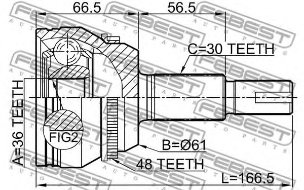 Купить FEBEST 0110GSX30A48 ШРУС наружный к-кт!\ Toyota Avalon GSX30-05-10