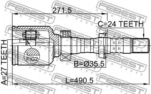 Купить FEBEST 0111-ACA31RH ШРУС 0111-ACA31RH