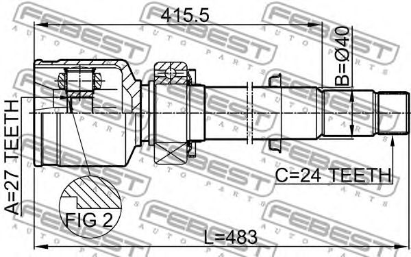 Купить FEBEST 0111-GSV40RH ШРУС внутр правый TOYOTA CAMRY ACV40/GSV40 (2006- ) 0111-GSV40RH
