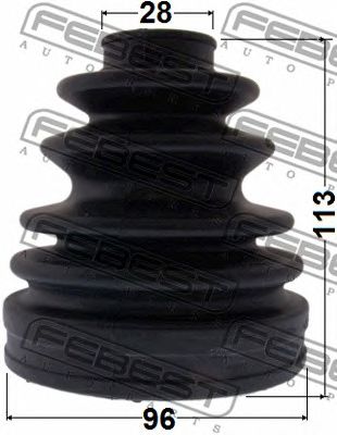 Купить FEBEST 0115KLH18 пыльник ШРУСа наружный к-кт!\ Toyota Hilux 2.0/2.5/2.8 88>