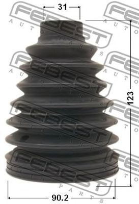 Купить FEBEST 0117P038 к-кт пыльника ШРУСа наружного! 90.2x123x31!\ Toyota Land Cruiser Prado 96-02