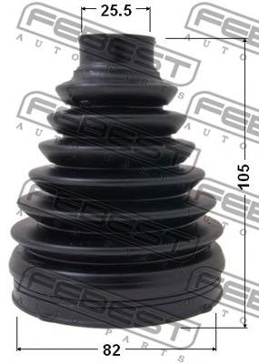 Купить FEBEST 0117PZZE150 к-кт пыльника ШРУСа наружного! 82x105x25.5\ Toyota Corolla 06-13