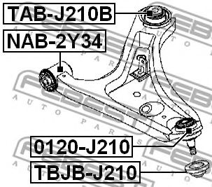 Купить FEBEST 0120J210 опора шаровая!\ Toyota Rush J200E 06>