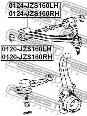 Купить FEBEST 0120JZS160RH опора шаровая нижняя правая!\ Lexus GS400 93-97