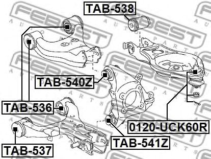 Купить FEBEST 0120UCK60R опора шаровая заднего рычага!\ Toyota Sequoia