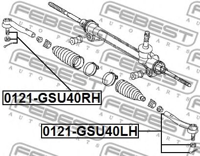 Купить FEBEST 0121GSU40LH наконечник рулевой левый!\ Lexus RX450 GYL15 3.5i Hybrid 09>