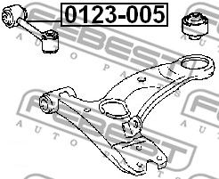 Купить FEBEST 0123005 тяга рычага переднего!\ Toyota Avensis AT22# all 97>