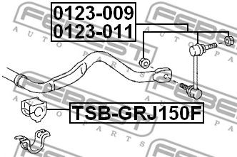 Купить FEBEST 0123011 тяга стабилизатора переднего левая!\ Toyota Land Cruiser all 02>