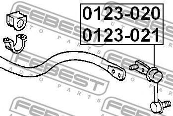 Купить FEBEST 0123021 тяга стабилизатора переднего левая!\ Lexus GS 300/400/430 <95