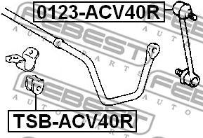 Купить FEBEST 0123ACV40R тяга стабилизатора заднего!\ Toyota Camry 2.4 16V/3.5 24V 06>