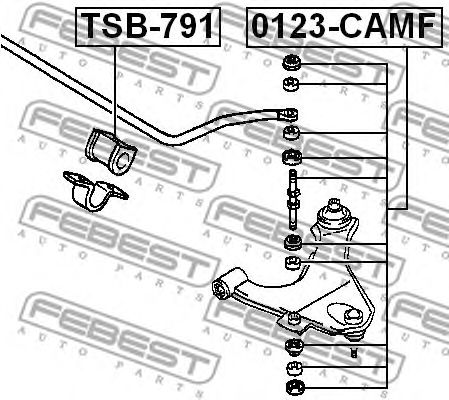 Купить FEBEST 0123CAMF тяга стабилизатора передняя!\ Toyota Cami J100E/J102E/J122E 1999-2005