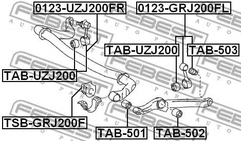 Купить FEBEST 0123GRJ200FL тяга стабилизатора переднего левая!\ Toyota Land Cruiser all 02>