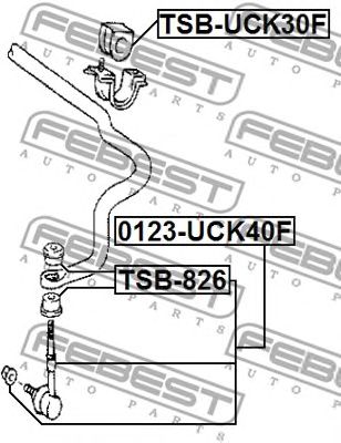 Купить FEBEST 0123-UCK40F Тяга стабилизатора передняя TOYOTA TUNDRA 1999-2006 0123-UCK40F