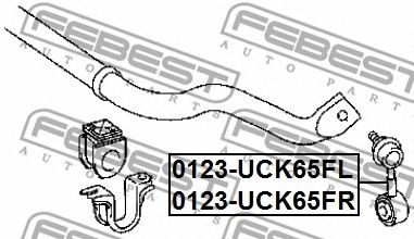 Купить FEBEST 0123-UCK65FL Тяга стабилизатора передн левая TOYOTA SEQUOIA UCK6#/UPK6#/USK6# 2007- 0123-UCK65FL