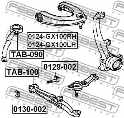Купить FEBEST 0124GX100LH рычаг передний верхний левый!\ Toyota Mark 2/Chaser/Cresta 92-01