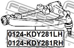 Купить FEBEST 0124-KDY281LH Рычаг верхн левый TOYOTA DYNA/TOYOACE 2001-2011 0124-KDY281LH