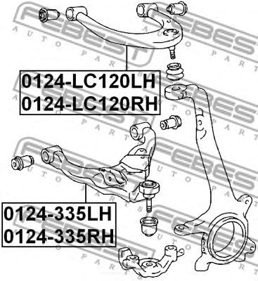 Купить FEBEST 0124LC120RH рычаг передний верхний правый!\ Toyota Land Cruiser 120 03>