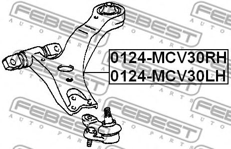 Купить FEBEST 0124-MCV30LH Рычаг левый TOYOTA CAMRY V30/V40 0124-MCV30LH