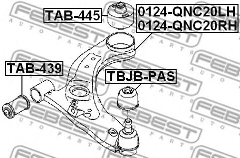 Купить FEBEST 0124QNC20LH рычаг передний левый!\ Daihatsu Cuore L251 05-06