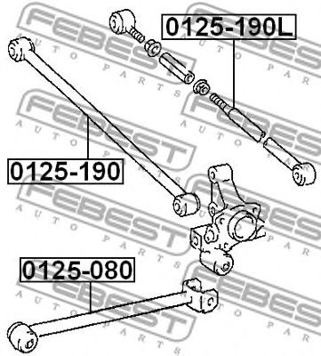Купить FEBEST 0125190L рычаг задней подвески задний!\ Toyota Carina AT19#/ST191/CT190 <96