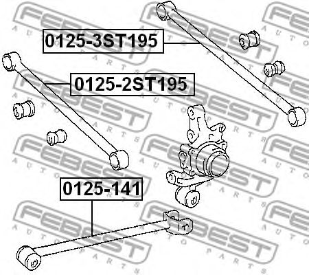 Купить FEBEST 01252ST195 рычаг задней подвески передний!\ Toyota Carina AT19/ST191/CT190 <96