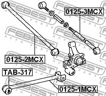 Купить FEBEST 0125-3MCX Рычаг задн подвески поперечн регулируемый TOYOTA CAMRY MCV20,SXV20 96-01 0125-3MCX