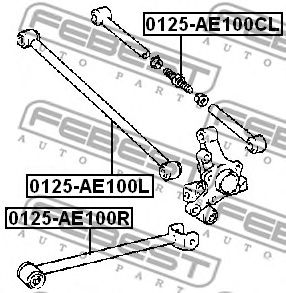 Купить FEBEST 0125AE100CL рычаг задней подвески задний!\ Toyota Corolla EE/AE/CE100/EE110 92-01