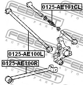 Купить FEBEST 0125AE101CL тяга задняя поперечная регулируемая!\ Toyota Corolla EE/AE/CE100/#E11#<01