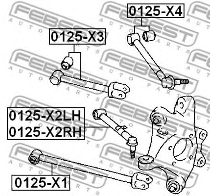 Купить FEBEST 0125X4 рычаг задний верхний поперечный!\ Lexus GS30,GS450H 05-11