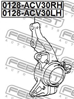 Купить FEBEST 0128-ACV30FLH Кулак поворотный левый 0128-ACV30FLH