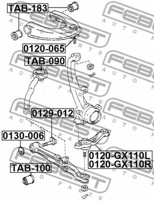 Купить FEBEST 0129012 болт с эксцентриком!\ Lexus IS200/300 GXE10 99-05
