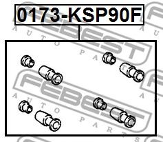 Купить FEBEST 0173-KSP90F Пыльники направляющей суппорта комплект 0173-KSP90F