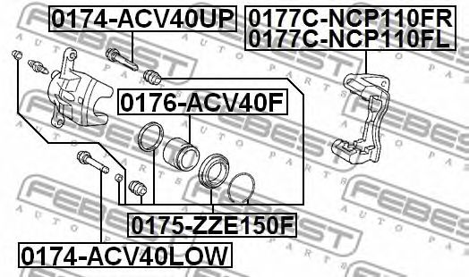 Купить FEBEST 0174ACV40UP направляющая суп.тор.перед.верхняя!\ Toyota Corolla/Camry/Rav4 06>