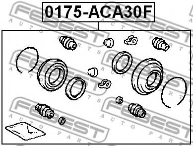 Купить FEBEST 0175ACA30F ремк-кт торм.суппорта!\ Toyota Camry 06-07>