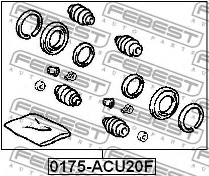 Купить FEBEST 0175-ACU20F Ремкомплект тормозного суппорта 0175-ACU20F