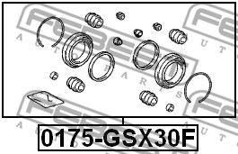 Купить FEBEST 0175GSX30F ремкомплект тормозного суппорта заднего!\ Toyota Camry 06-07>