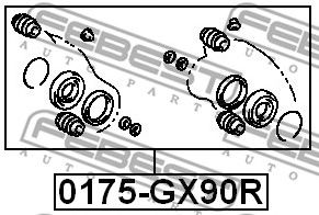 Купить FEBEST 0175GX90R ремкомплект суппорта заднего!\ Toyota Mark2 96-00